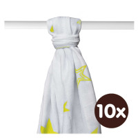 Bambusová osuška XKKO BMB 90x100cm - Lemon Stars  10x1ks VO bal.