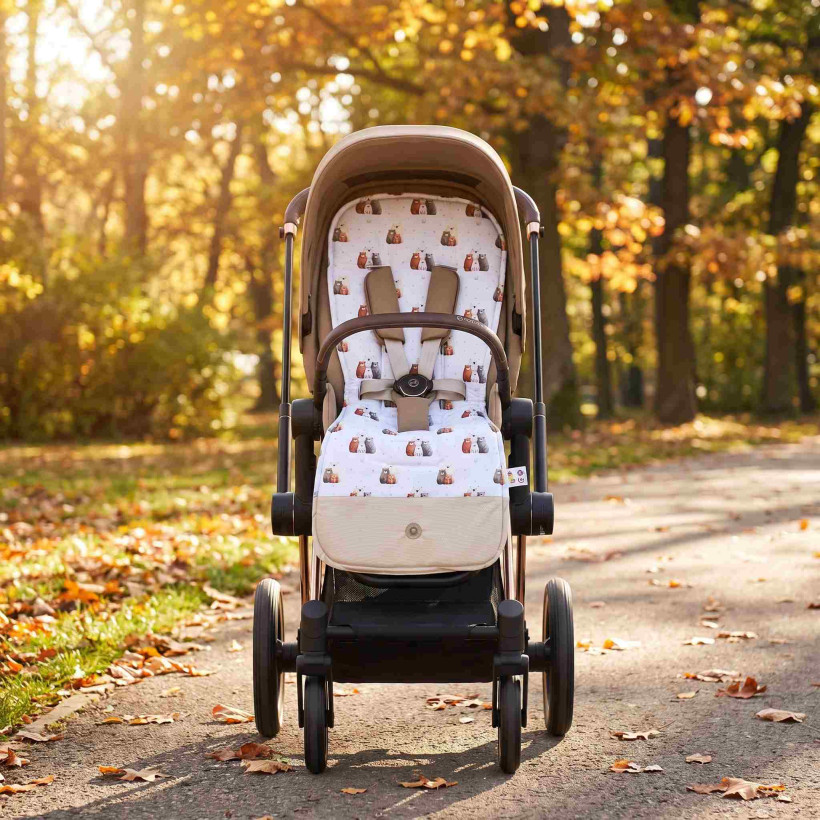 Podložka do kočárku XKKO LUX - Bear Family