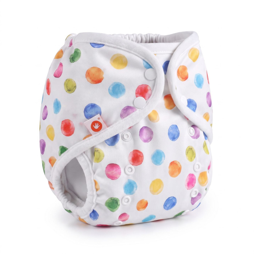 Svrchní PUL kalhotky XKKO One Size - Watercolour Polka Dots