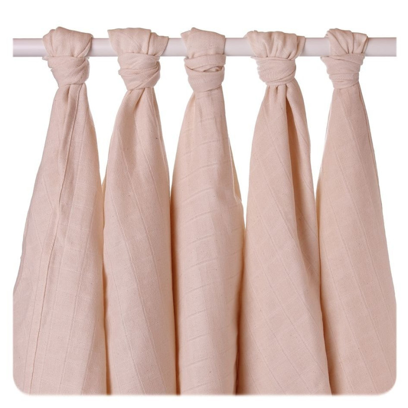 Dětské pleny z biobavlny XKKO Organic 80x80 - Staré časy Natural 20x5ks VO bal.