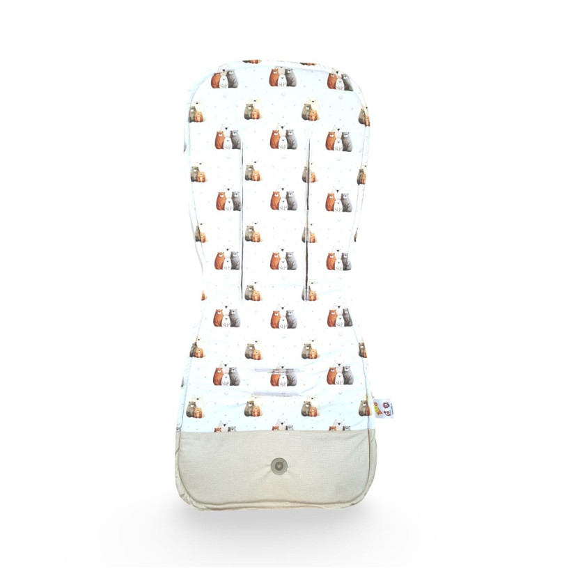 Podložka do kočárku XKKO LUX - Bear Family