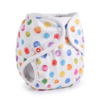 Svrchní PUL kalhotky XKKO One Size - Watercolour Polka Dots