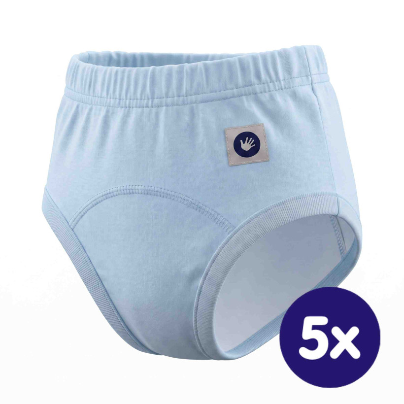 Tréninkové kalhotky XKKO Organic - Baby Blue 5x1ks (VO balení)