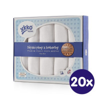 Dětské pleny z biobavlny XKKO Organic 80x80 - Staré časy Bílé 20x5ks VO bal.
