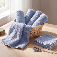 BIO bavlněné froté ubrousky XKKO Organic 21x21- Baby Blue
