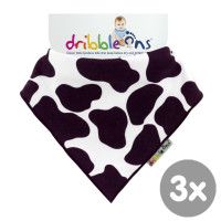 Dribble Ons Designer Funny Cow 3x1ks Velkoobchodní balení