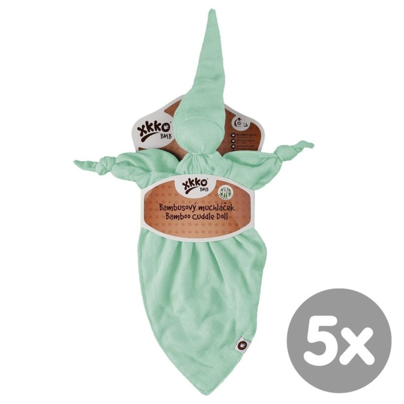 Bambusový muchláček XKKO BMB - Mint 5x1ks VO bal.