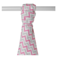 Bambusová osuška XKKO BMB 90x100 - Baby Pink Chevron