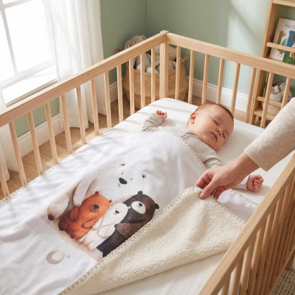 Dětská španělská deka XKKO LUX 75x100 - Bear Family