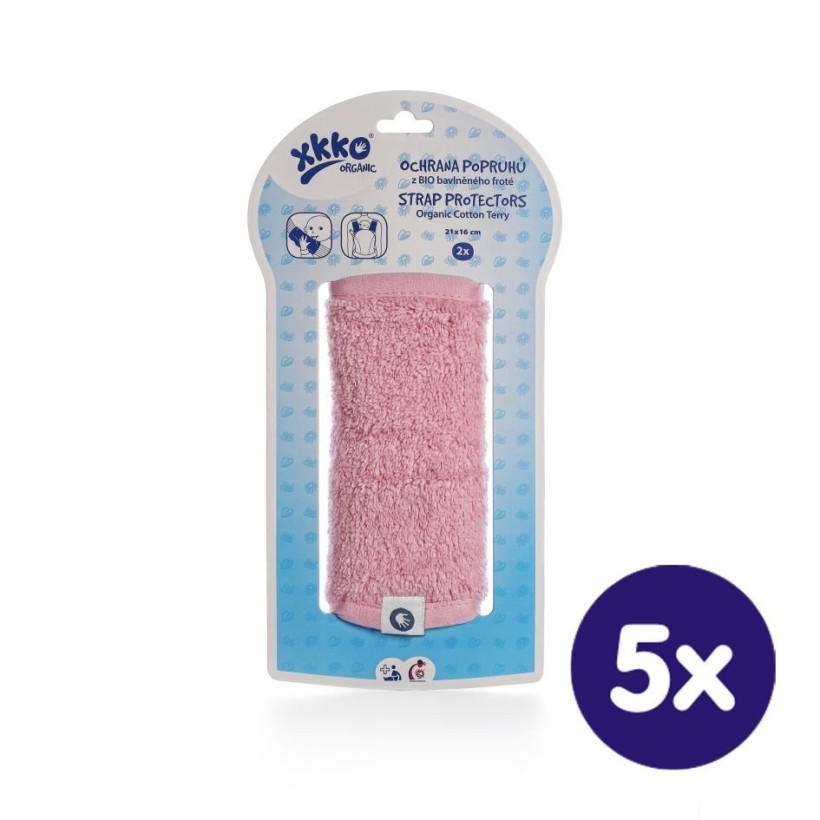 Ochrana popruhů XKKO Organic - Baby Pink 5x1bal. (VO bal.)