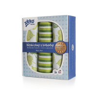 Dětské pleny z biobavlny XKKO Organic 70x70 Staré časy - Lípa 5x3ks (VO bal.)