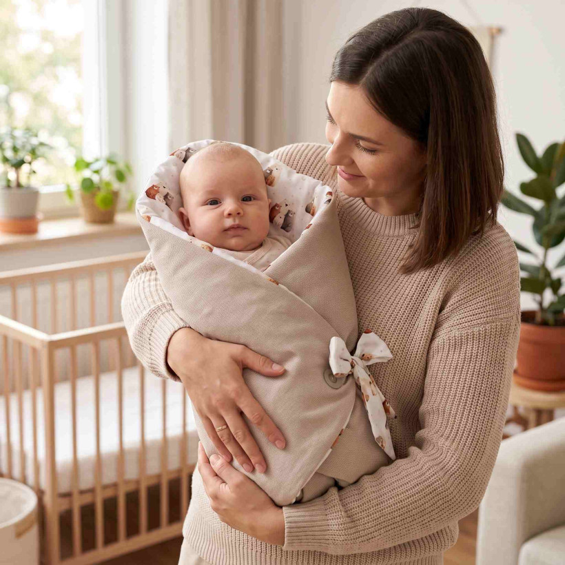 Bavlněná zavinovačka XKKO LUX s kokosovou vložkou - Bear Family