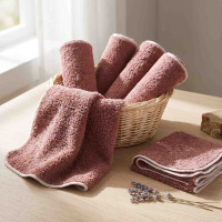 BIO bavlněné froté ubrousky XKKO Organic 21x21- Mesa Rose
