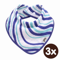 Bambusový slintáček XKKO BMB - Ocean Blue Waves 3x1ks VO bal.